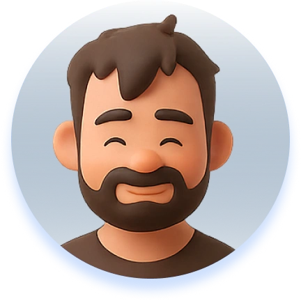 Avatar 3D bărbat cu barbă